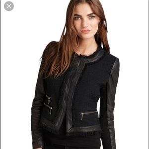 Rebecca Taylor Tweed and Leather Jacket